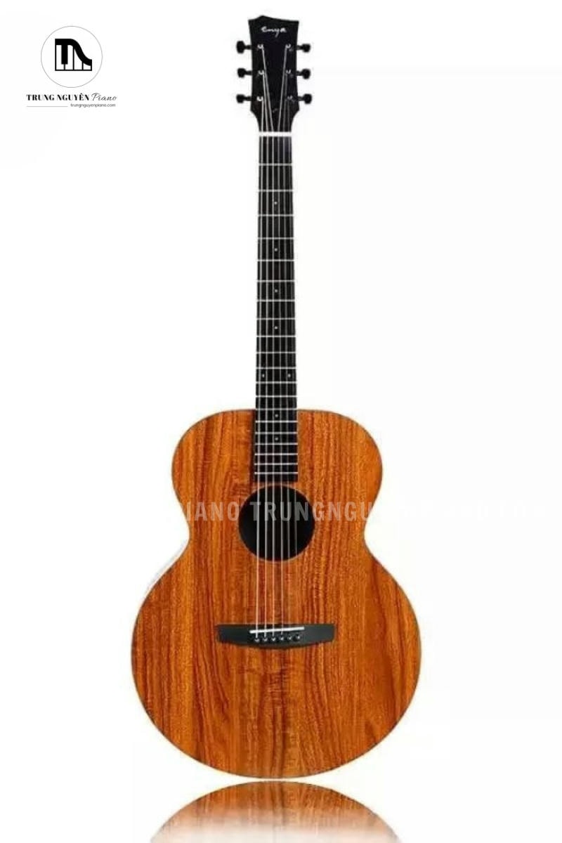 GUITAR ACOUSTIC ENYA EA-X1 5 Guitar Acoustic Enya EA-X1 có mặt phím và cầu ngựa đàn bằng chất liệu Richlite đen.