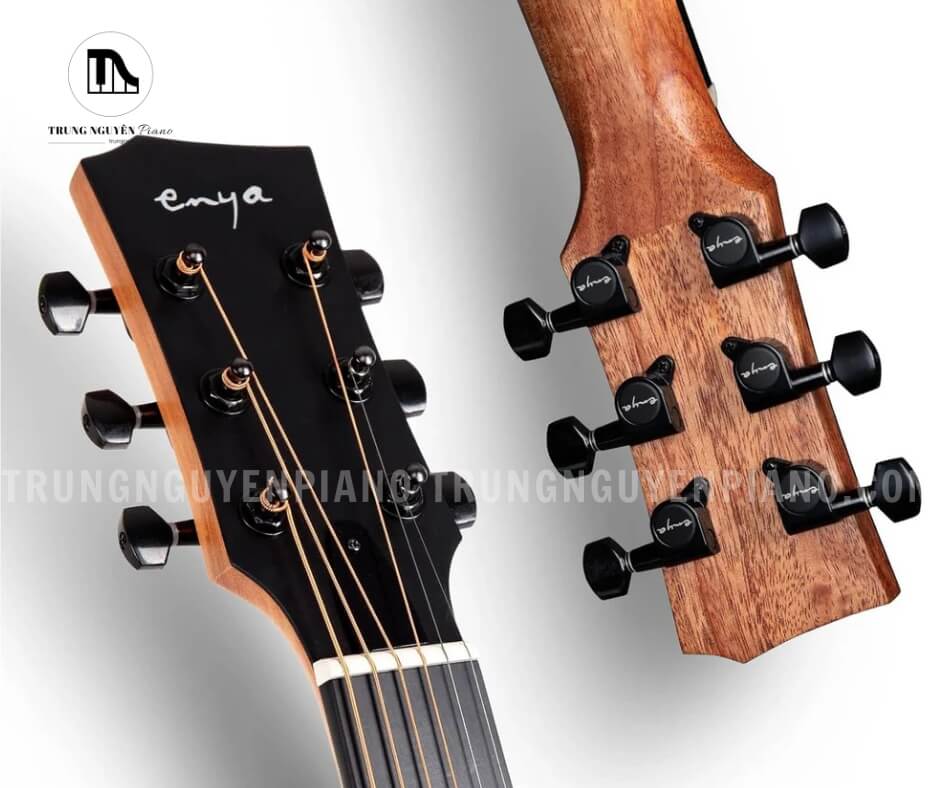 GUITAR ACOUSTIC ENYA EM-X1 4 Khóa đàn chất liệu thép sơn đen vặn êm tay