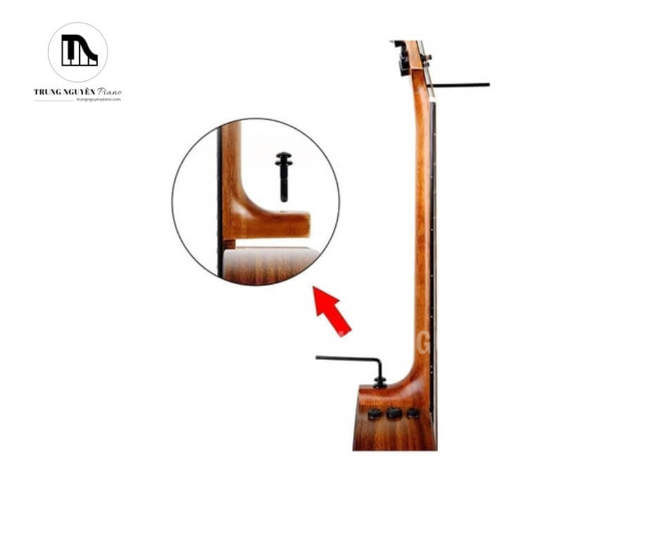 GUITAR ACOUSTIC ENYA EM-X1 3 Mặt phím và cầu ngựa đàn bằng chất liệu Richlite đen.