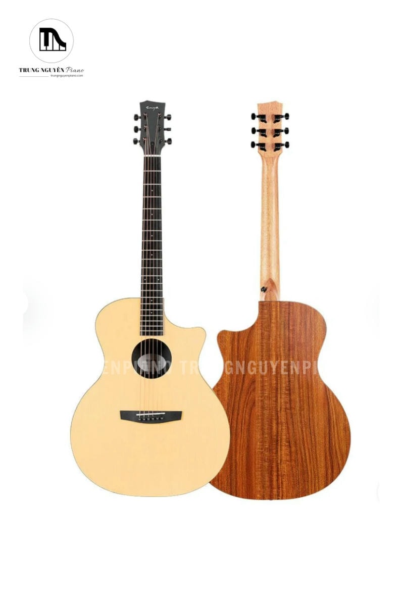 Đàn Guitar Enya EGA-X0 có có cấu tạo mặt Top làm từ gỗ HPL Sitka Spruce và lưng và Hông bằng gỗ HPL Acacia