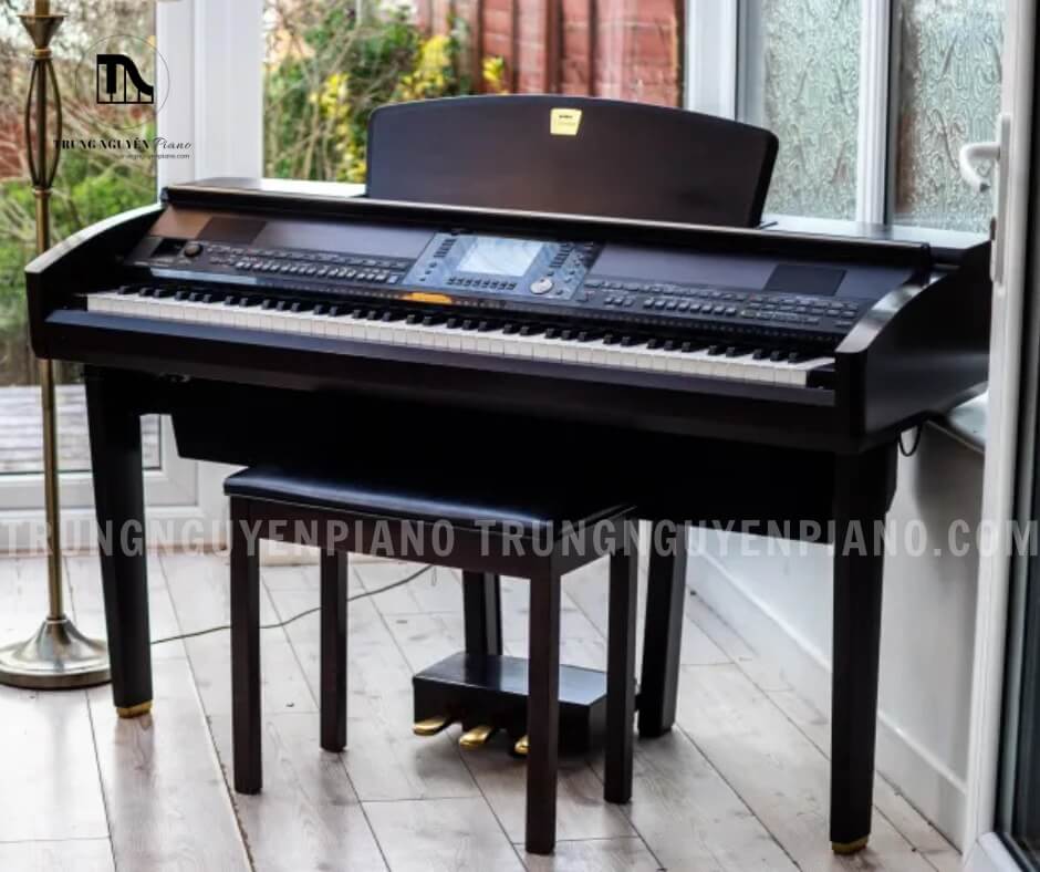 Piano Điện Yamaha CVP407 có phím trắng bằng gỗ thật, âm thanh piano chân thực
