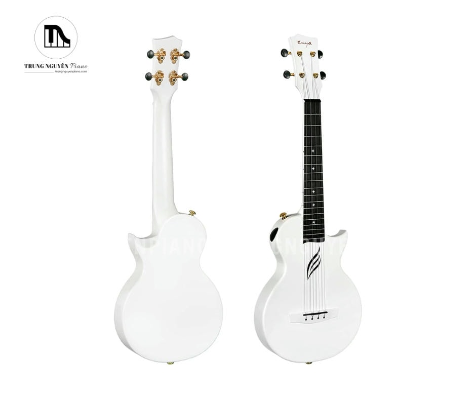 Ukulele Enya Nova U với màu trắng đẹp tinh tế, ấn tượng