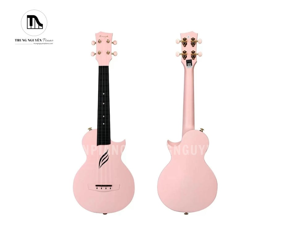 Ukulele Enya Nova U với màu hồng nổi bật và tươi sáng