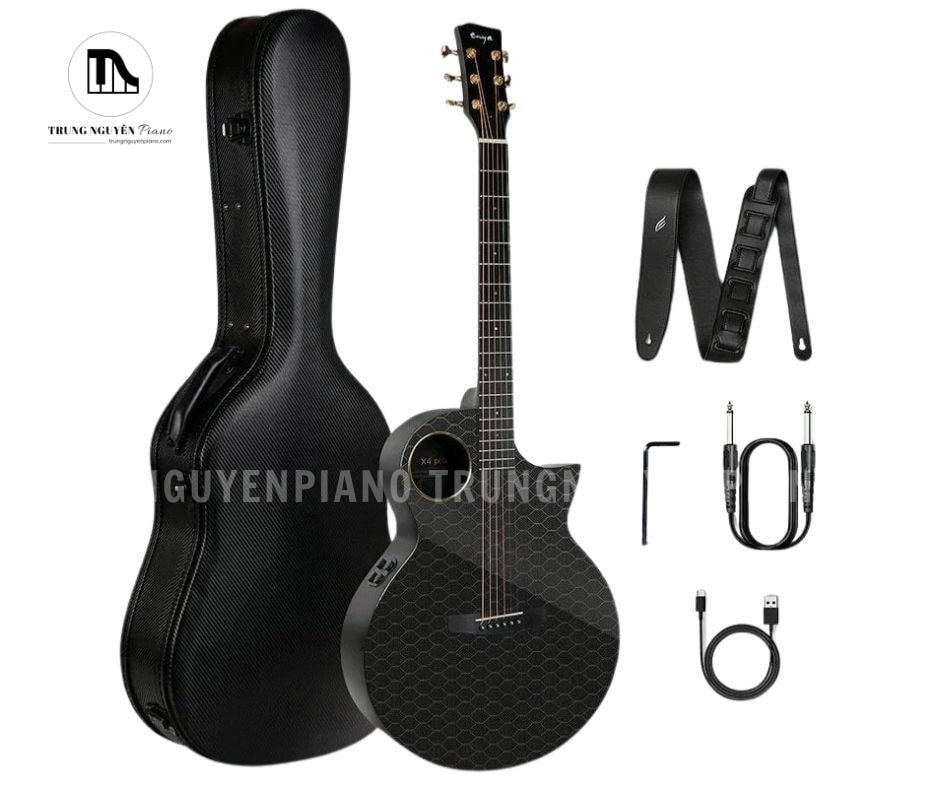 Đàn Guitar Enya X4 PRO 3 Đàn Guitar Enya X4 PRO nổi bật với màu đen cá tính