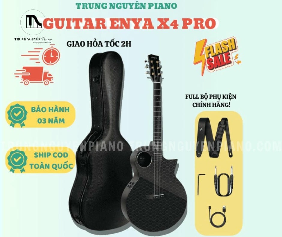 Đàn Guitar Enya X4 PRO gây ấn tượng với thiết kế hiện đại, thu hút