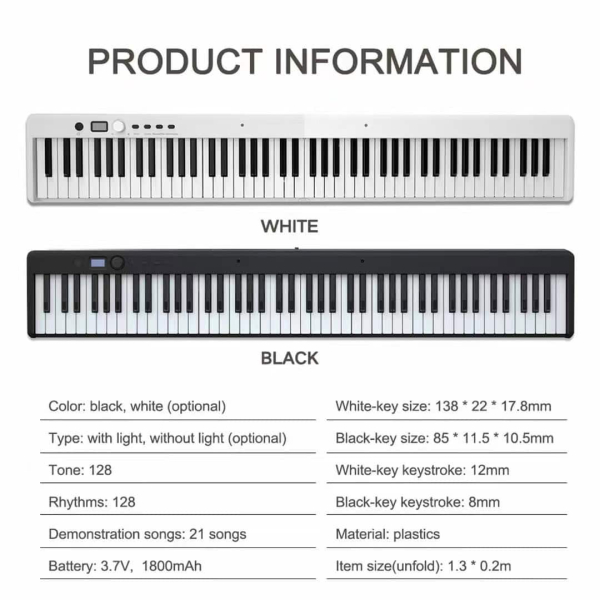 Phân loại và thông số kĩ thuật của đàn piano điện gấp gọn BX20