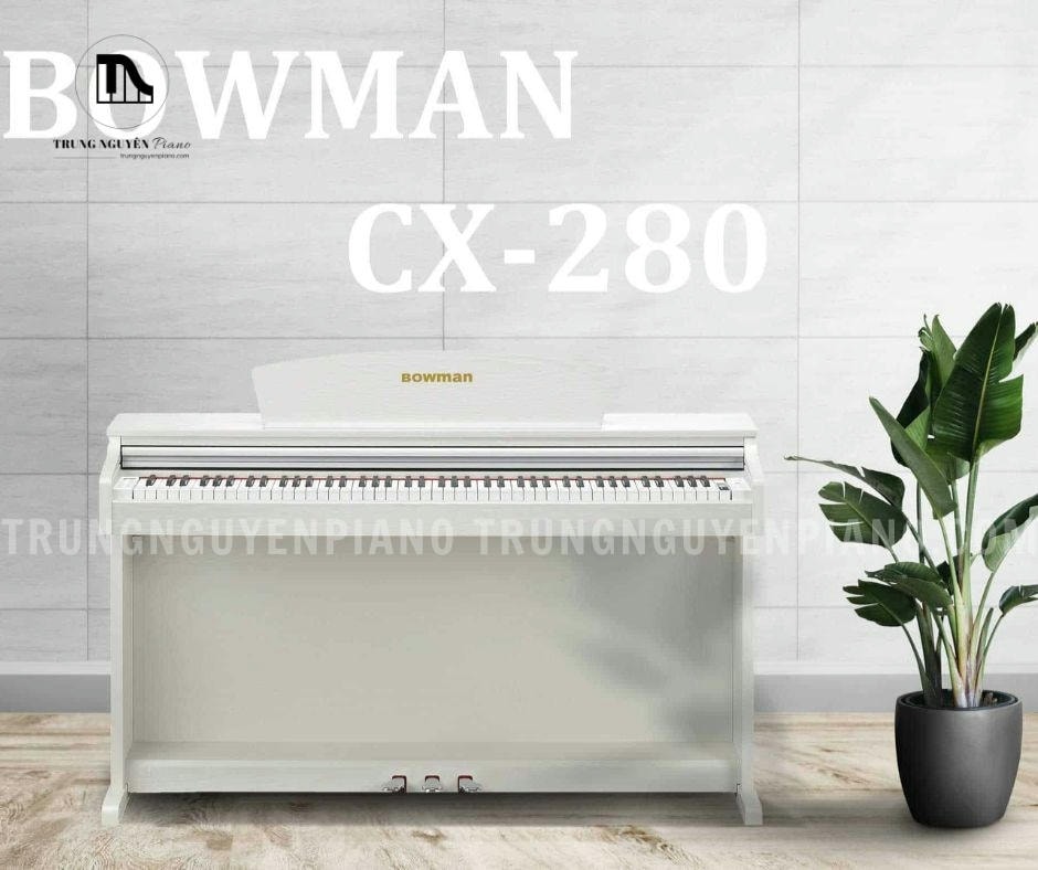 Piano Điện BOWMAN CX-280WH (NEW) có thiết kế tinh tế và màu sắc nhã nhặn