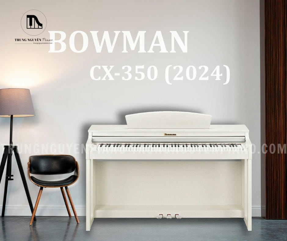 Piano Điện BOWMAN CX-350WH thiết kế đơn giản và tinh tế