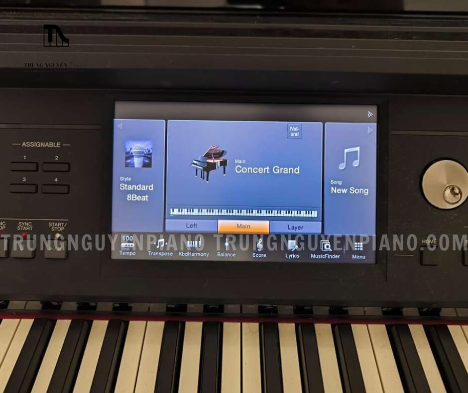 Piano điện Yamaha CVP609 3 Bàn phím NW (Gỗ tự nhiên) có mặt bàn phím bằng ngà voi tổng hợp