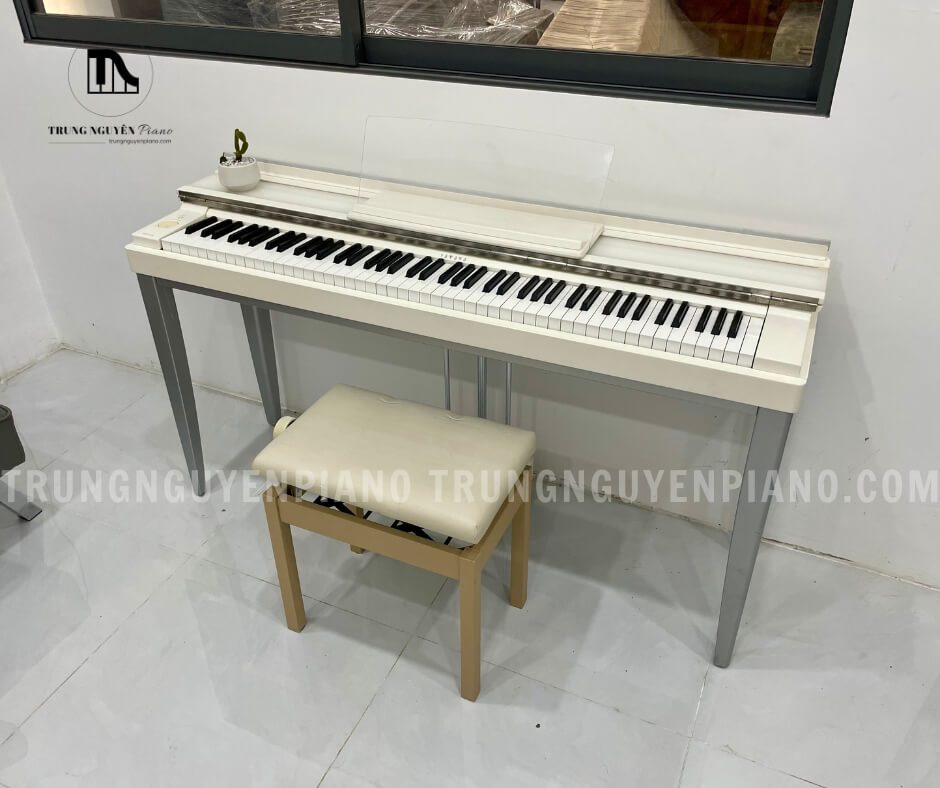 Piano điện Yamaha Modus R01 7 Piano điện Yamaha Modus R01 hiện đại mới với lớp hoàn thiện màu trắng mờ