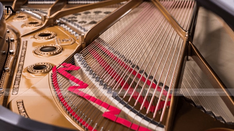 Đàn piano có bao nhiêu dây? Tìm hiểu kiến thức cơ bản về dây đàn 1 Cận cảnh dây đàn piano
