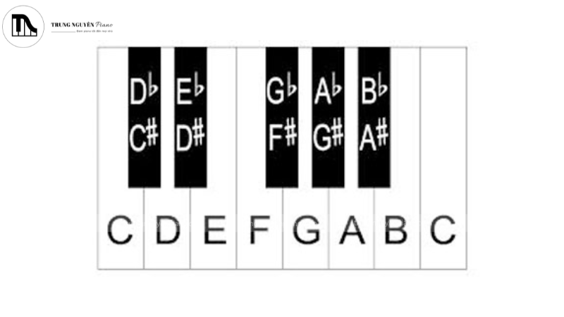 Cách xác định nốt dựa trên nhóm phím đen