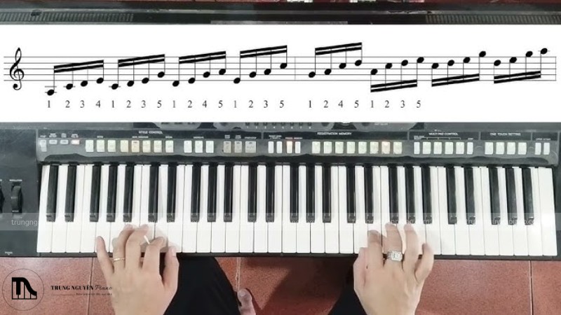 9 bài tập luyện ngón piano hiệu quả cho người mới bắt đầu 3 Luyện ngón bằng cách chạy âm giai ngũ cung