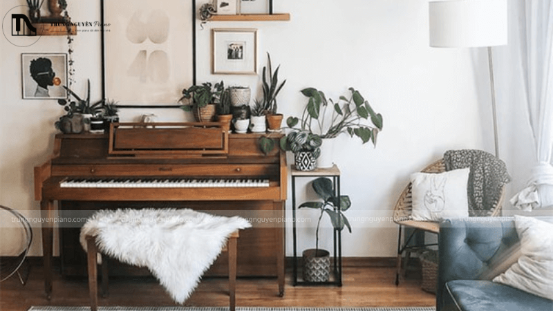 Trang trí góc đàn piano theo phong cách cổ điển