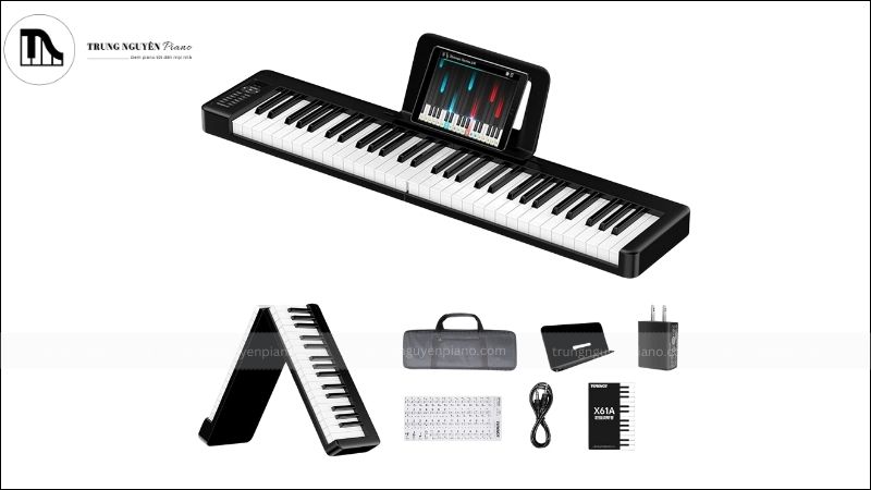 Top 03 đàn piano giá rẻ dưới 1 triệu, lựa chọn cho người mới bắt đầu 6 Đàn Piano Điện Tử TERENCE 61 Phím