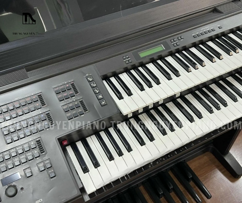 Đàn 2 tầng Electone Yamaha EL27 có 2 tầng bàn phím, mỗi tầng 49 phím