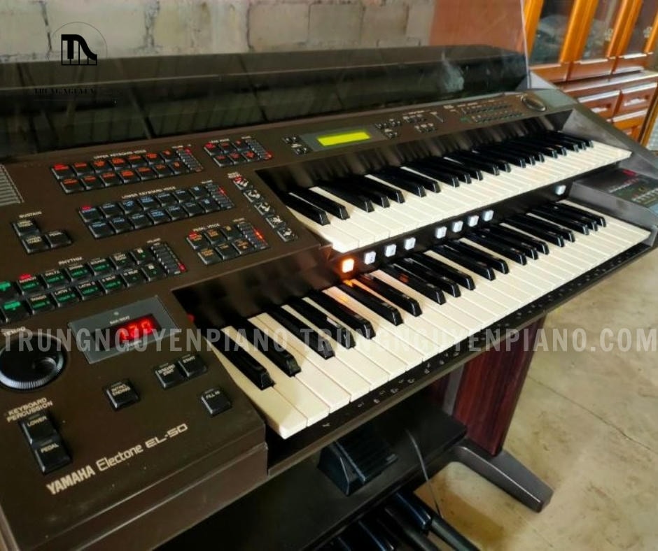 Đàn 2 tầng Electone Yamaha EL50 4 Đàn 2 tầng Electone Yamaha EL50 có thiết kế hai tầng phím
