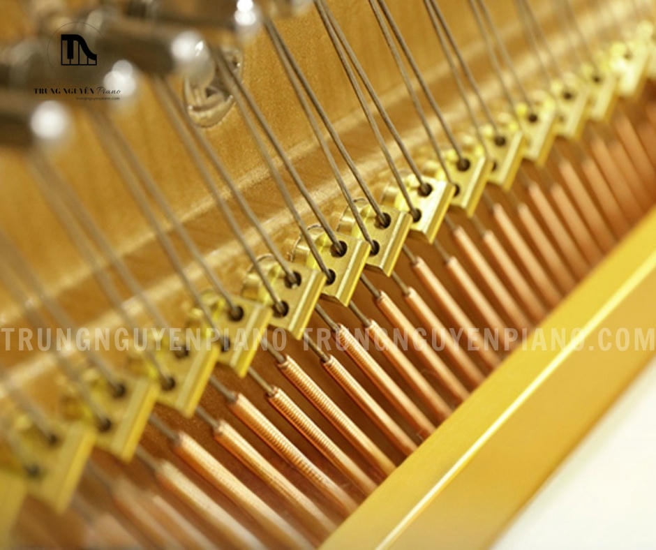 Đàn Piano Apollo A122DX 15 Đàn Piano Apollo A122DX có dây đàn làm từ thép cường độ cao