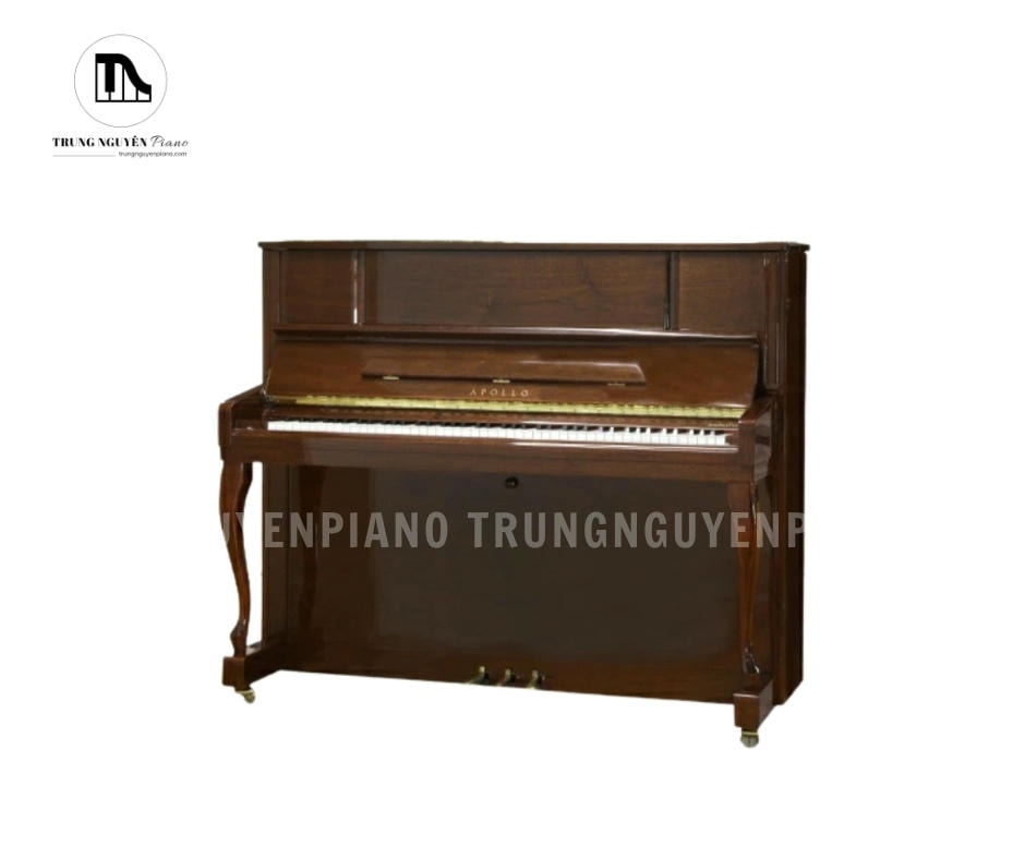 Đàn Piano Apollo A123CW mang đến vẻ đẹp sang trọng và ấm áp cho không gian