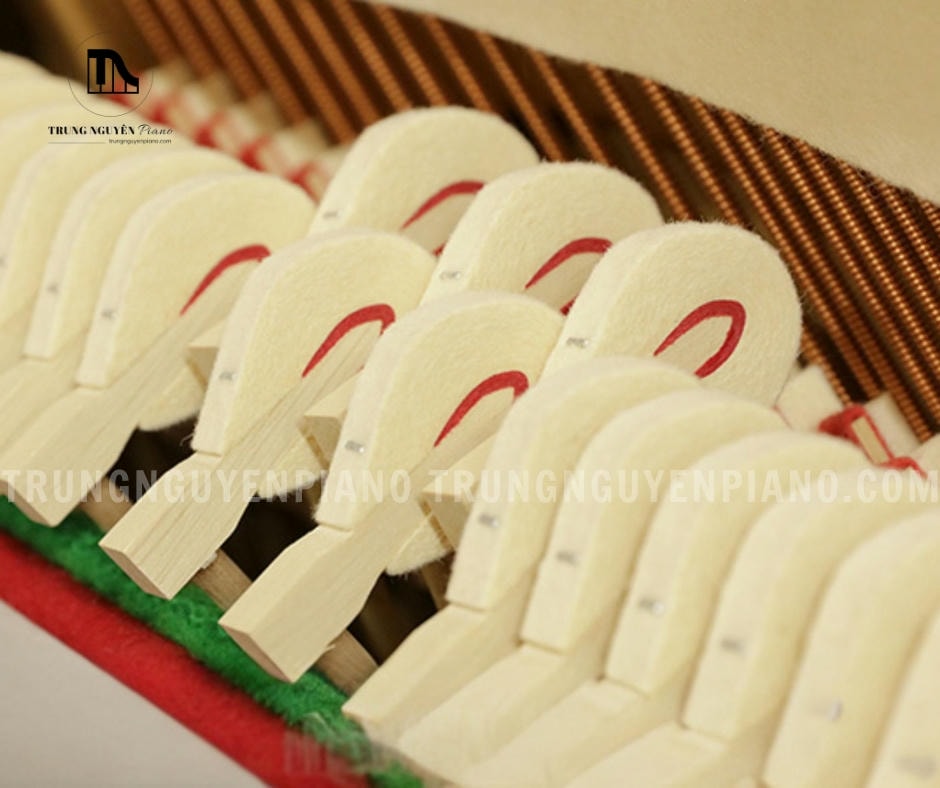 Đàn Piano Apollo A123CW có búa đàn được làm từ lông cừu cao cấp, bền bỉ