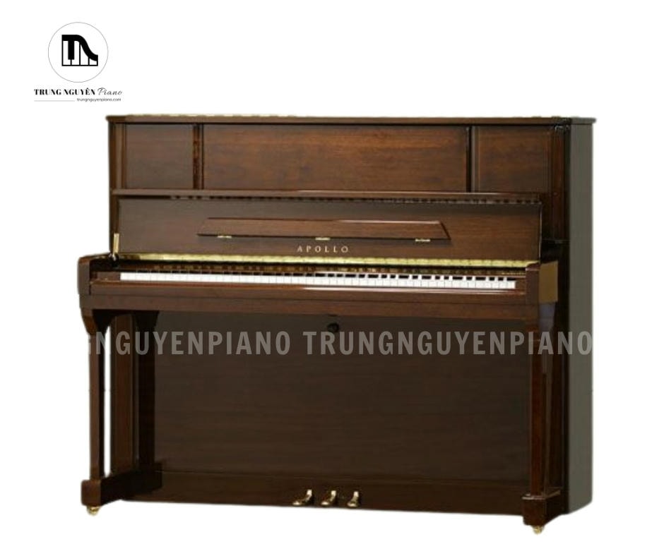 Đàn Piano Apollo A123W sở hữu thiết kế upright piano cổ điển, thanh lịch