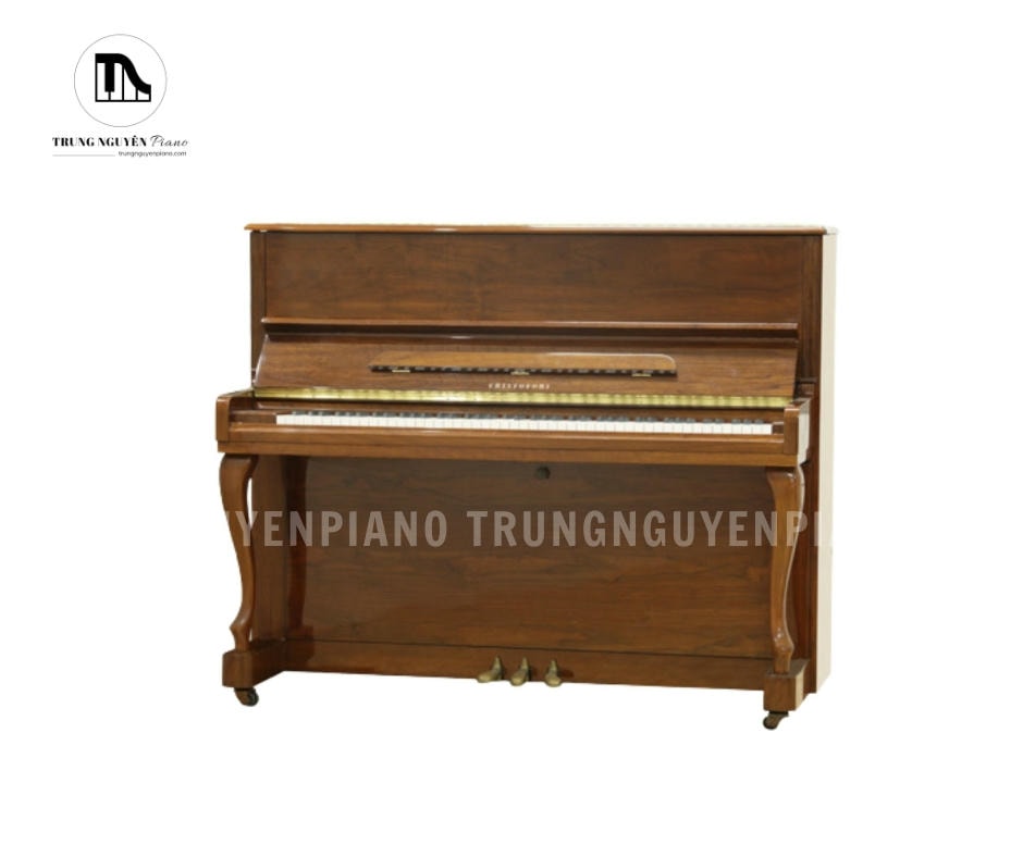 Đàn piano Cristofori RU121W có thiết kế cổ điển cùng kiểu chân móng vuốt duyên dáng