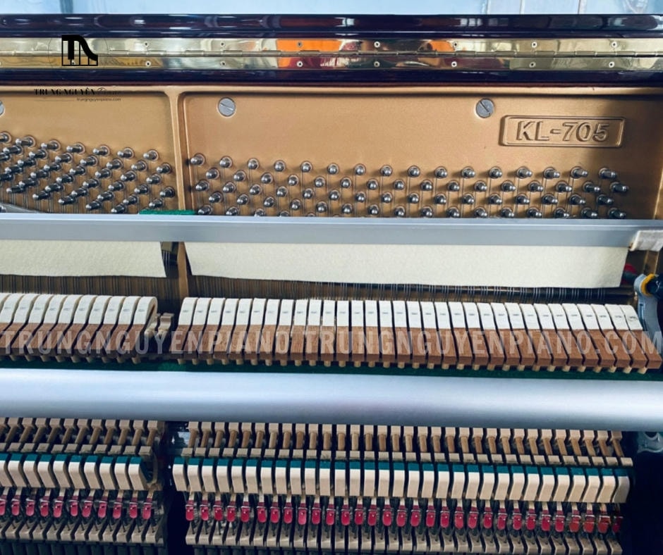 Đàn Piano Kawai KL705 6 Đàn Piano Kawai KL705 có cơ chế hoạt động được thiết kế tinh tế và chắc chắn