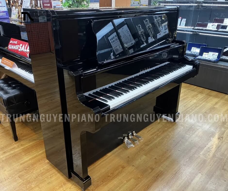Kawai US63H toát lên vẻ đẹp sang trọng, đẳng cấp với màu đen bóng