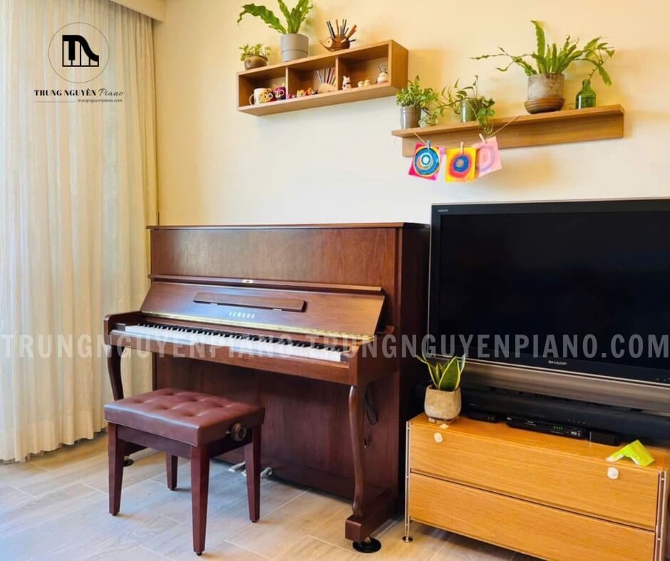 Đàn Piano Yamaha W110BW 4 Thiết kế tổng thể hài hòa, tinh tế
