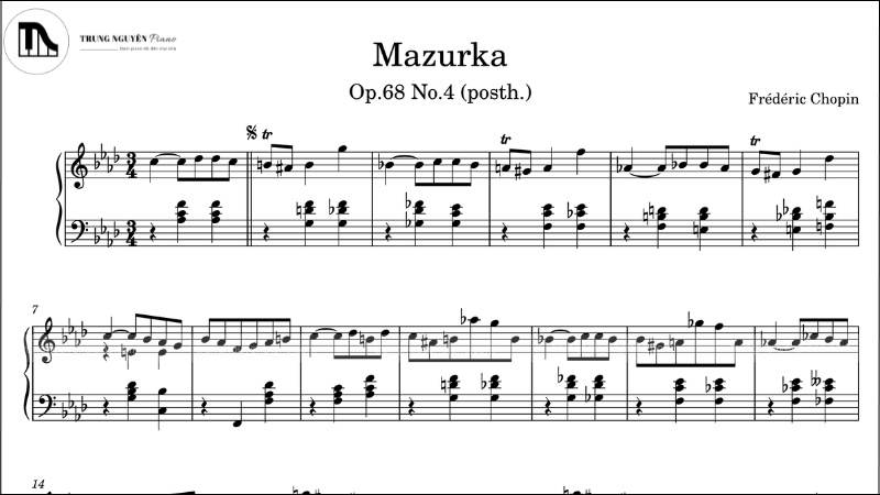 Mazurka in B-flat minor, Op. 24, No. 4 của Chopin
