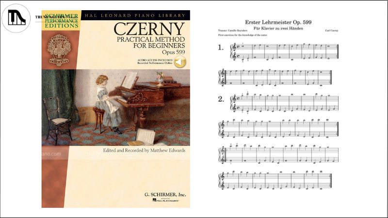 Tổng hợp giáo trình piano cho trẻ em theo từng độ tuổi 12 Giáo trình Czerny's Practical Method for Beginners, Op. 599