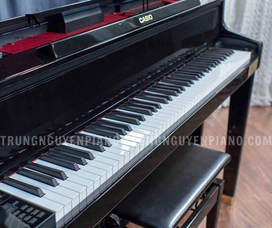 Piano điện Casio GP500BP 6 Vỏ ngoài của Piano điện Casio GP500BP được sơn bóng bẩy