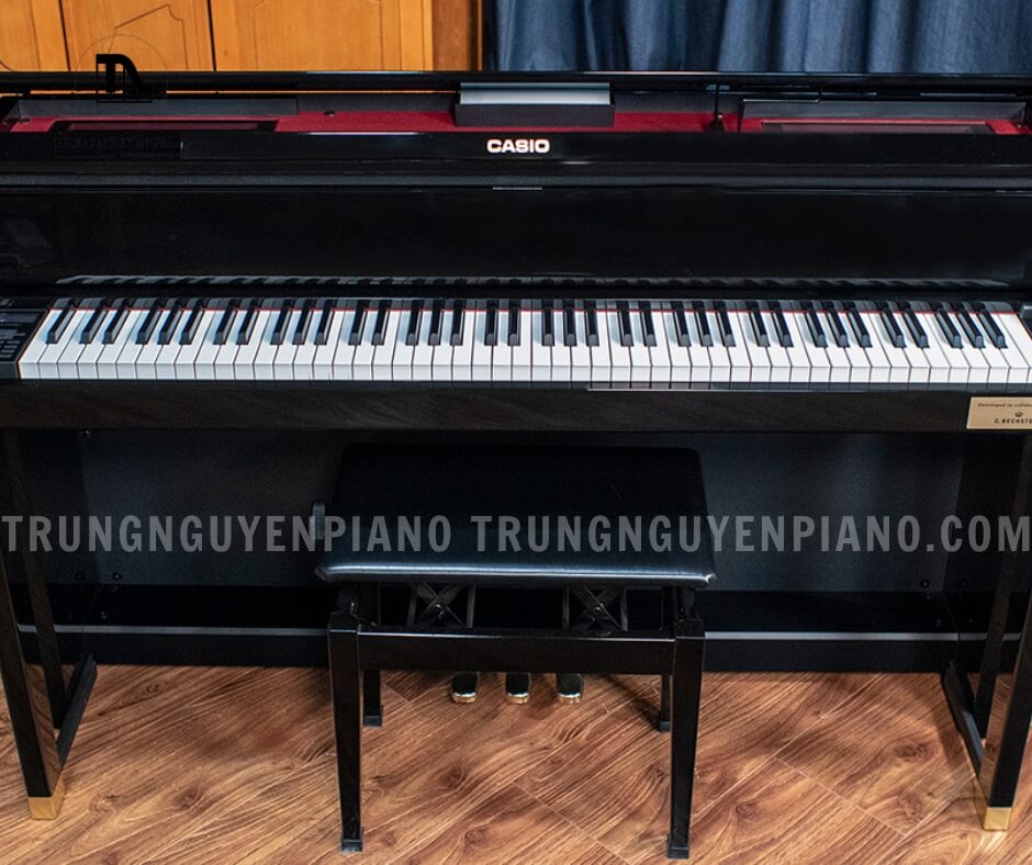 Piano điện Casio GP500BP 5 Bàn phím Natural Grand Hammer Action được chế tác từ gỗ vân sam, mô phỏng cấu trúc bàn phím của grand piano