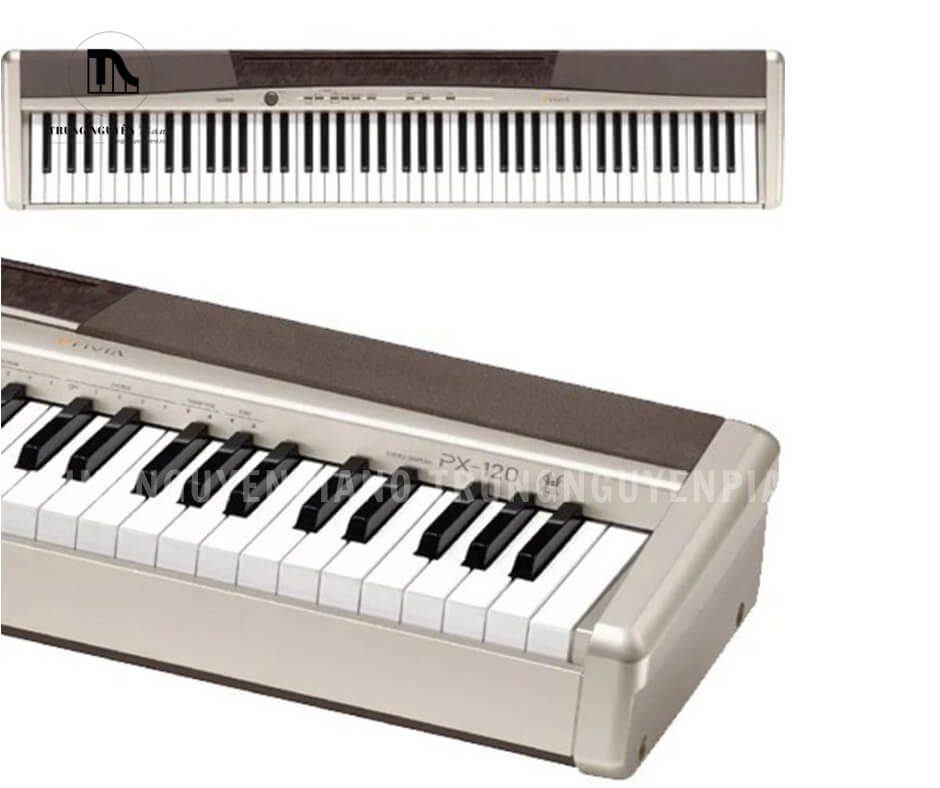 Piano Điện Casio PX120 4 Casio PX120 nổi bật với thiết kế gọn nhẹ và di động