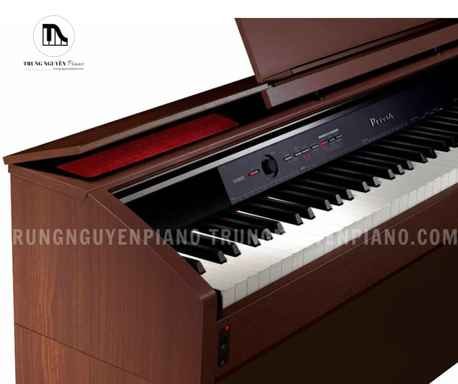 Piano điện Casio PX1200GP 3 Piano điện Casio PX1200GP sở hữu thiết kế mỏng nhẹ, gọn gàng, dễ dàng di chuyển và phù hợp với nhiều không gian, đặc biệt là những không gian hạn chế