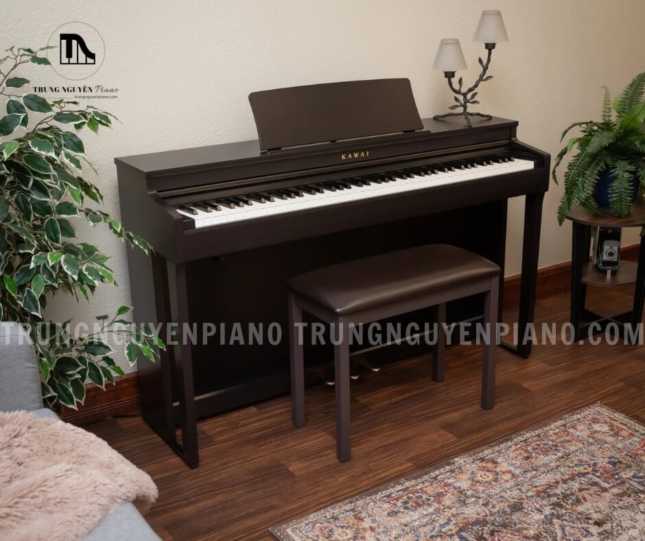 Piano Điện Kawai CN201 R 4 Vỏ ngoài của đàn Piano Điện Kawai CN201 R được làm từ gỗ cao cấp, phủ một lớp sơn bóng bẩy