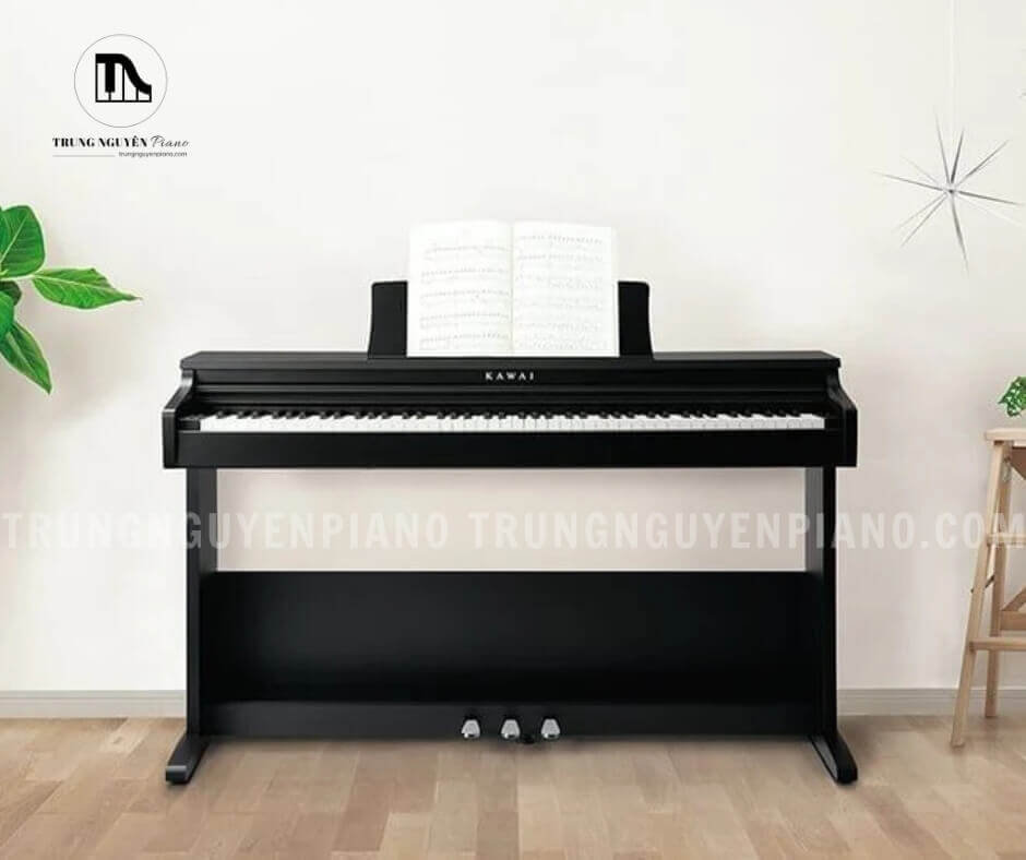 Piano điện Kawai KDP110 sở hữu thiết kế hiện đại, tối giản với kiểu dáng upright piano truyền thống