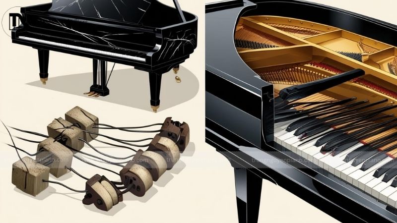 Bộ phận dễ bị hư hỏng khi di chuyển đàn piano