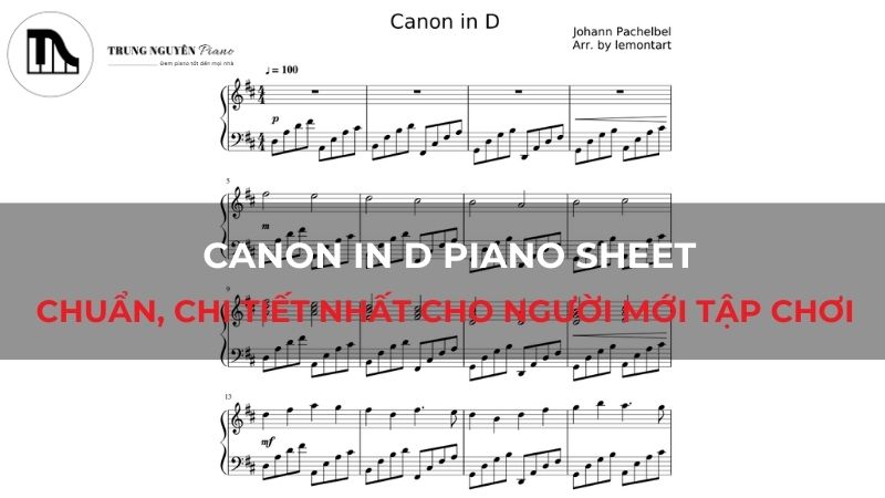 Canon in D piano sheet