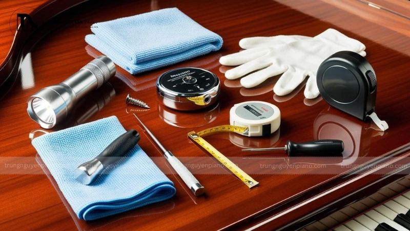 dụng cụ kiểm tra đàn piano cũ cần thiết