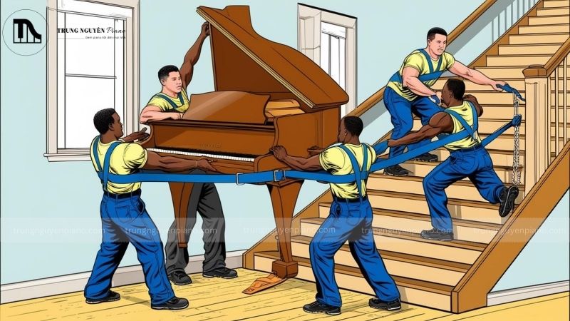 Di chuyển đàn lên/xuống cầu thang