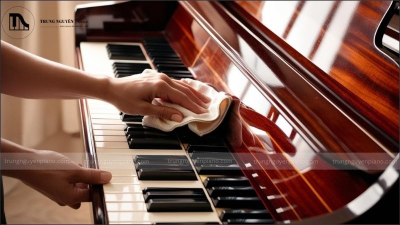 Cách vệ sinh đàn piano điện đúng cách sạch đẹp, âm thanh hay 10 Vệ sinh vỏ đàn, thân đàn