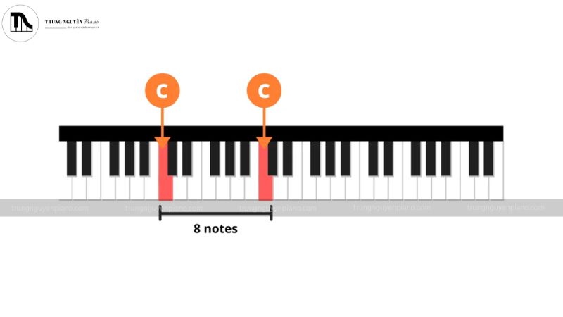 Các quãng 8 trên đàn piano: kiến thức từ a-z cho người mới 2 Cách xác định quãng 8 dựa vào vị trí phím đàn