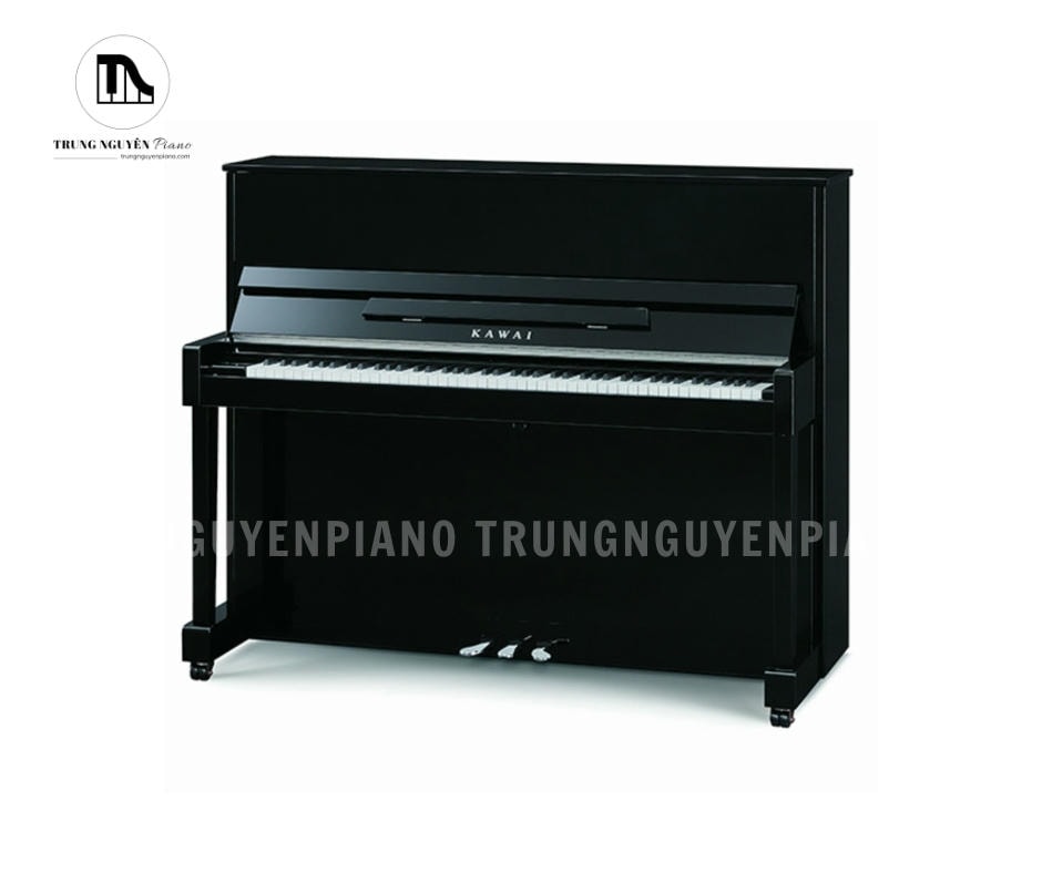 Đàn Piano Kawai ND21 có màu đen bóng sang trọng, tạo điểm nhấn cho căn phòng