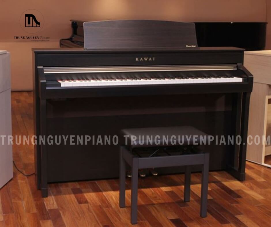 Piano điện Kawai CA98 có lớp vỏ ngoài được làm từ gỗ cao cấp, hoàn thiện tỉ mỉ với các đường nét tinh tế