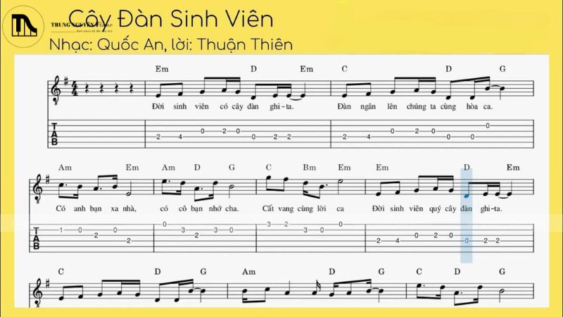 Sheet piano Cây Đàn Sinh Viên