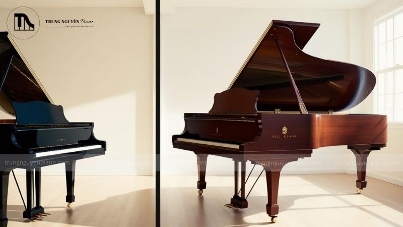Bảng so sánh Baby Grand Piano vs. Grand Piano kích thước lớn