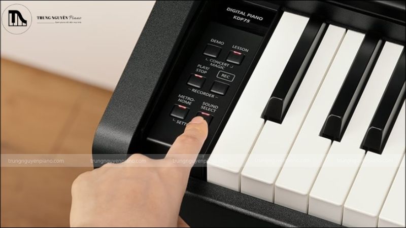 Nút âm lượng trên đàn piano điện
