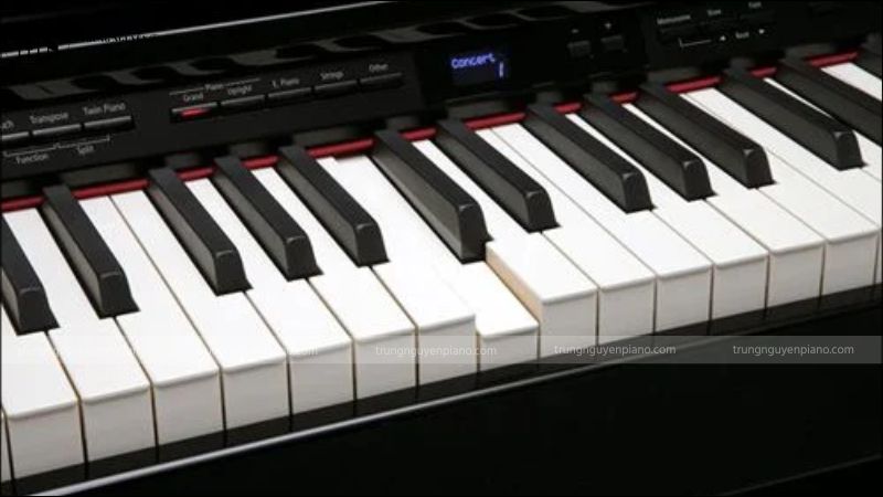 Bàn phím đàn piano điện bị kẹt