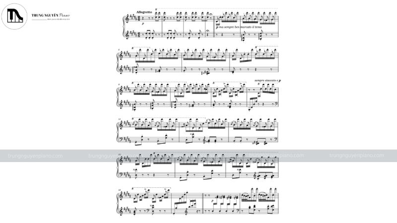 Sheet nhạc La Campanella" của Liszt